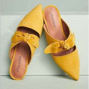 Jeffrey Campbell Charlin Bow Mustard Mule Sz 8.5